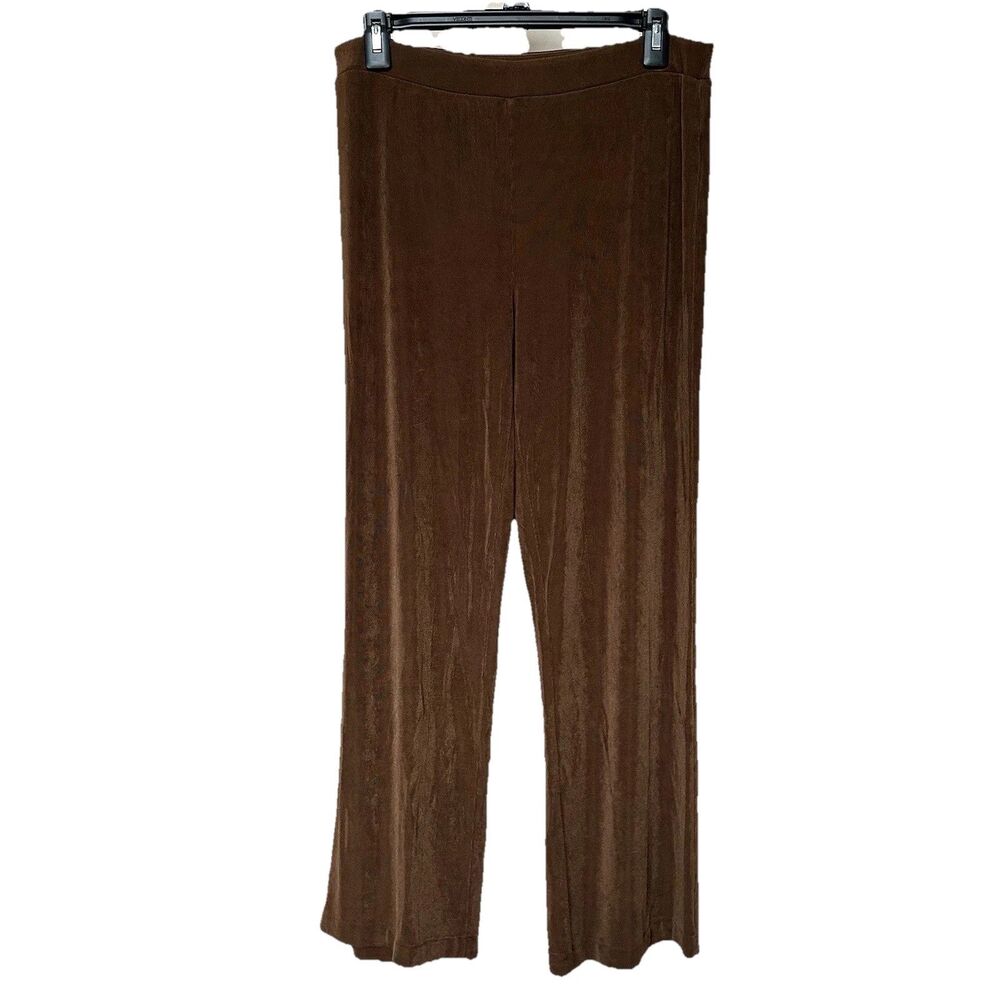 Chico's Travelers Pants Women’s 1 Sm Med 8-10 Stretch Slinky Basic Neutral Brown